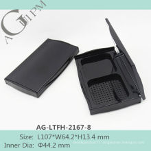 Retro & élégant rectangulaire Compact poudre cas avec miroir AG-LTFH-2167-8, AGPM empaquetage cosmétique, couleurs/Logo personnalisé